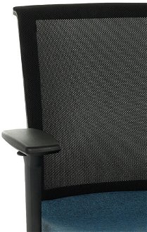 Konferenčná stolička s podrúčkami Libon 4L BS R1 - modrá / čierna / chróm 6