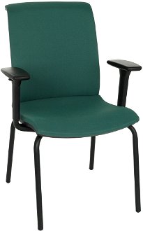Konferenčná stolička s podrúčkami Libon 4L BT R1 - tmavozelená / čierna
