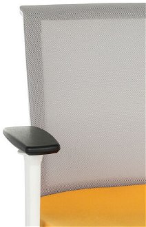 Konferenčná stolička s podrúčkami Libon 4L WS R1 - žltá / sivá / biela 6