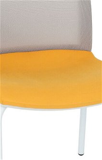 Konferenčná stolička s podrúčkami Libon 4L WS R1 - žltá / sivá / biela 5