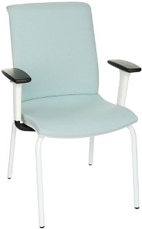 Konferenčná stolička s podrúčkami Libon 4L WT R1 - mentolová / biela 2