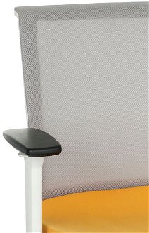 Konferenčná stolička s podrúčkami Libon Cross Roll WS R1 - žltá / sivá / biela 6