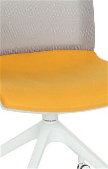 Konferenčná stolička s podrúčkami Libon Cross Roll WS R1 - žltá / sivá / biela 5