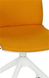 Konferenčná stolička s podrúčkami Libon Cross Roll WT R1 - žltá / biela 5
