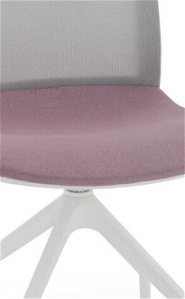 Konferenčná stolička s podrúčkami Libon Cross WS R1 - staroružová / sivá / biela 5