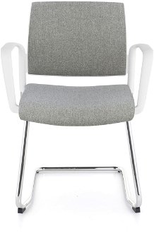 Konferenčná stolička s podrúčkami Steny V Arm - sivá / biela / chróm