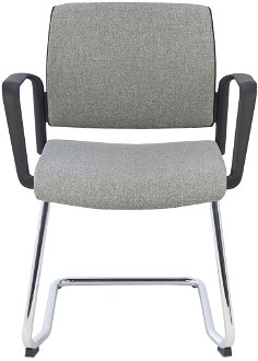Konferenčná stolička s podrúčkami Steny V Arm - sivá / čierna / chróm