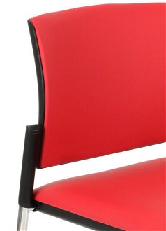 Konferenčná stolička Steny - červená / čierna / chróm 6