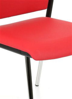 Konferenčná stolička Steny - červená / čierna / chróm 5