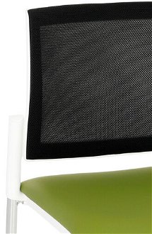 Konferenčná stolička Steny Net - zelená / čierna / biela / chróm 6