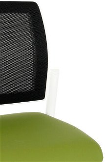 Konferenčná stolička Steny Net - zelená / čierna / biela / chróm 7