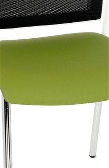 Konferenčná stolička Steny Net - zelená / čierna / biela / chróm 5