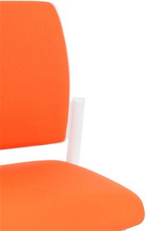 Konferenčná stolička Steny - oranžová / biela / chróm 7