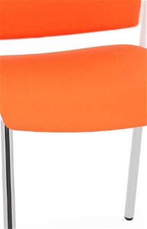 Konferenčná stolička Steny - oranžová / biela / chróm 5