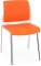 Konferenčná stolička Steny - oranžová / biela / chróm