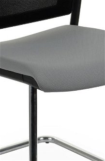 Konferenčná stolička Steny V Net - sivá (Note 05) / čierna / chróm 5
