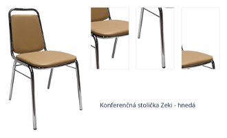 Konferenčná stolička Zeki - hnedá 1