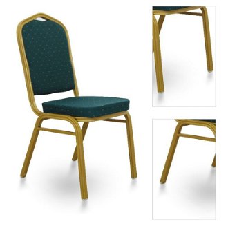 Konferenčná stolička Zina 2 New - zelená / zlatá 3