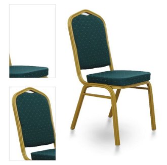 Konferenčná stolička Zina 2 New - zelená / zlatá 4