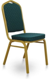 Konferenčná stolička Zina 2 New - zelená / zlatá 2