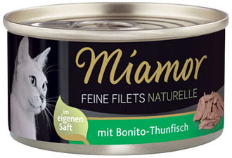 Konzerva MIAMOR Feine Filets Naturelle bonito - tuniak v šťave 80g