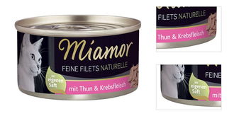 Konzerva MIAMOR Feine Filets Naturelle tuniak + krab v šťave 80g 3