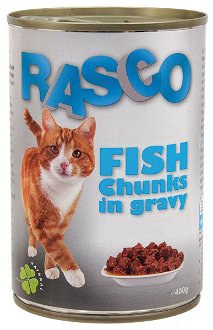 Konzerva Rasco Cat rybie kusky v stave 400g 2