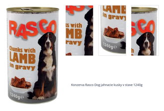 Konzerva Rasco Dog jahnacie kusky v stave 1240g 1