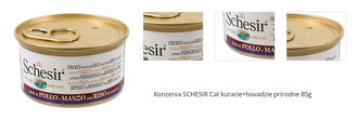 SCHESIR Konzerva Cat kuracie + hovädzie prírodne 85 g 1