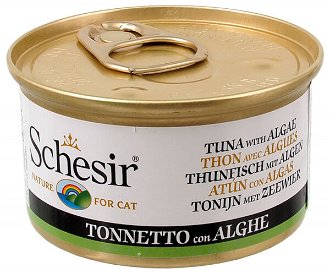 Konzerva SCHESIR Cat tuniak+morska riasa v zele 85g