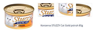 Konzerva STUZZY Cat Gold pstruh 85g 1