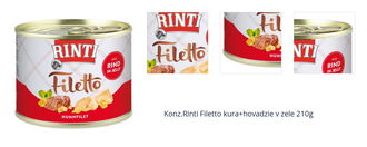 Konz.Rinti Filetto kura+hovadzie v zele 210g 1