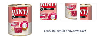 Konz.Rinti Sensible hov.+ryza 800g 1