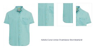 Košeľa Camel Active Shortsleeve Shirt Modrá M 1