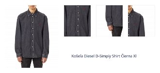 Košeľa Diesel D-Simply Shirt Čierna Xl 1