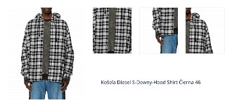 Košeľa Diesel S-Dewny-Hood Shirt Čierna 46 1