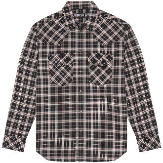Košeľa Diesel S-Ocean-Check-Nw Shirt Čierna Xl