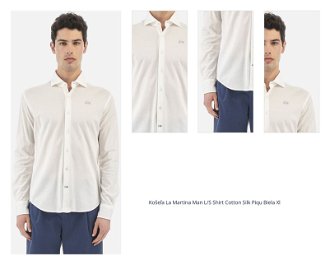 Košeľa La Martina Man L/S Shirt Cotton Silk Piqu Biela Xl 1