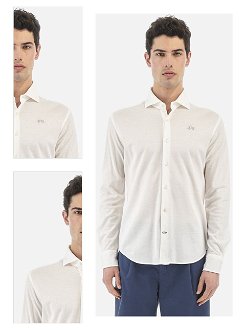 Košeľa La Martina Man L/S Shirt Cotton Silk Piqu Biela Xl 4