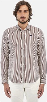 Košeľa La Martina Man L/S Shirt Striped Poplin Hnedá 4Xl