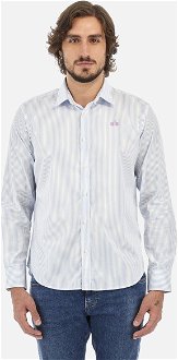 Košeľa La Martina Man L/S Shirt Striped Poplin Modrá 4Xl
