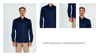 Košeľa La Martina Man L/S Shirt Wool Jersey Modrá Xxl 1