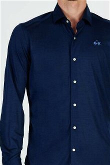 Košeľa La Martina Man L/S Shirt Wool Jersey Modrá Xxl 5
