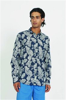 Košeľa La Martina Man Shirt L/S All Over Print C Modrá S