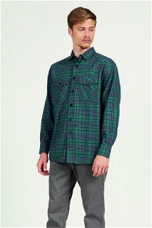 Košeľa La Martina Man Shirt L/S Checked Gauze Tw Zelená Xl