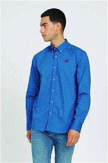 Košeľa La Martina Man Shirt L/S Fancy Popeline Modrá Xxl