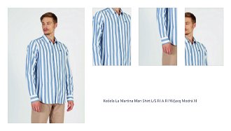 Košeľa La Martina Man Shirt L/S Fil A Fil W/Jacq Modrá Xl 1