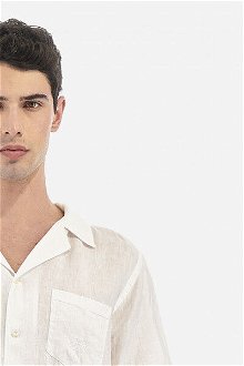 Košeľa La Martina Man Shirt L/S Light Linen Biela L 7