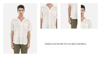 Košeľa La Martina Man Shirt L/S Light Linen Biela L 1
