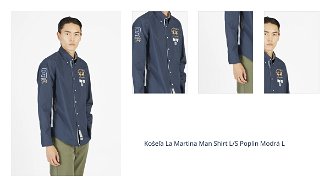 Košeľa La Martina Man Shirt L/S Poplin Modrá L 1